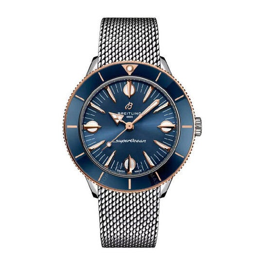 ساعة بريتلينج سوبر أوشن هيريتيج أوتوماتيكية بمينا أزرق للسيدات