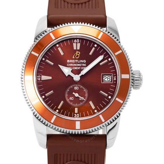 ساعة بريتلينج سوبر أوشن هيريتيج أوتوماتيكية للرجال بمينا بني