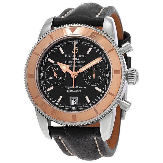 ساعة بريتلينغ سوبر أوشن هيريتيج كرونوغراف 44 للرجال بمينا أسود
