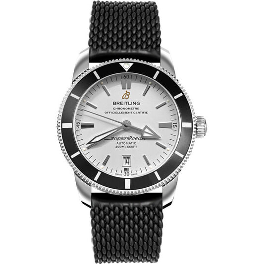 ساعة بريتلينغ سوبر أوشن هيريتيج II أوتوماتيكية للرجال من المطاط الكلاسيكي