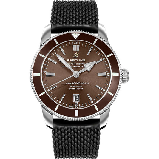 ساعة بريتلينغ سوبر أوشن هيريتيج II أوتوماتيكية للرجال من المطاط الكلاسيكي