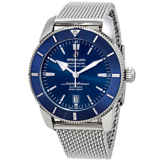 ساعة بريتلينج سوبر أوشن هيريتيج II للرجال بمينا أزرق