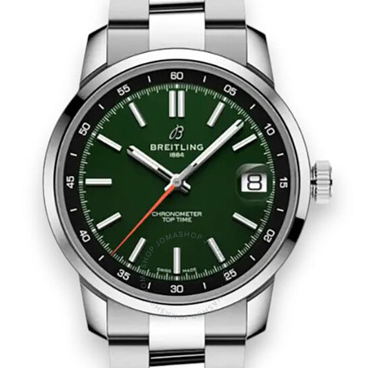 Breitling, Top Time B31 Hand Wind Chronometer Green Dial Men's Watch