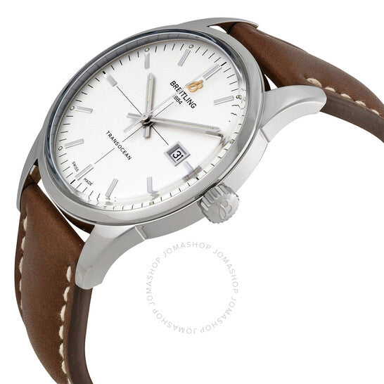 ساعة بريتلينج ترانس أوشن أوتوماتيكية للرجال بمينا فضي