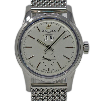 ساعة بريتلينج ترانس أوشن أوتوماتيكية للرجال بمينا فضي