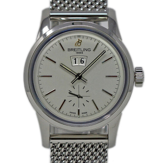 ساعة بريتلينج ترانس أوشن أوتوماتيكية للرجال بمينا فضي