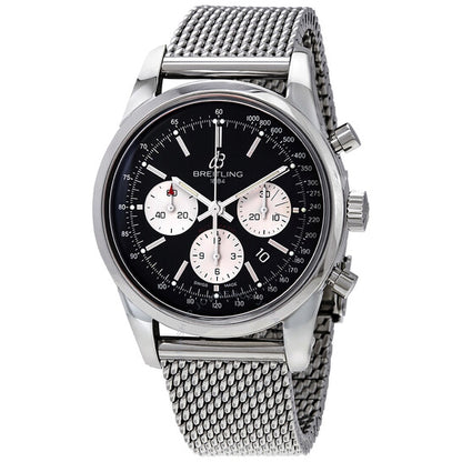 Breitling, Transocean Chronograph Automatic Chronometer Black Dial Men's Watch