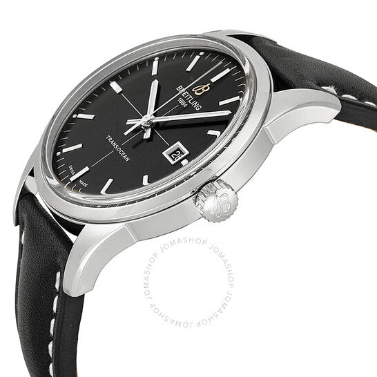 ساعة بريتلينج ترانس أوشن أوتوماتيكية للرجال بمينا أسود A1036012/BA91
