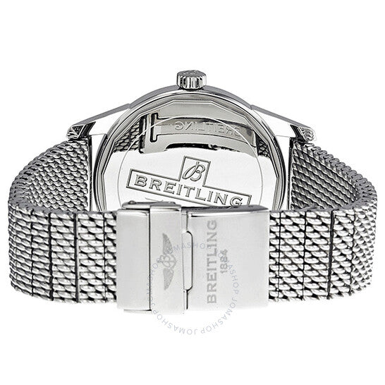 Breitling, Transocean Black Dial Stainless Steel Men's Watch A1036012-BA91SS