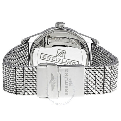 Breitling, Transocean Black Dial Stainless Steel Men's Watch A1036012-BA91SS