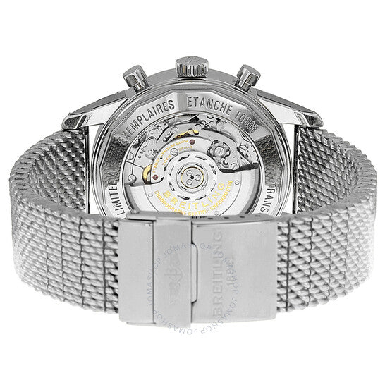 Breitling, Transocean Black Dial Stainless Steel Men's Watch AB045112-BC67SS