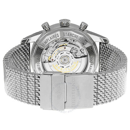 Breitling, Transocean Black Dial Stainless Steel Men's Watch AB045112-BC67SS