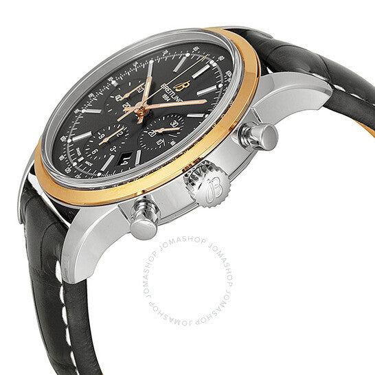 Breitling, TransOcean Chrono Black Dial Brown Leather Men's Watch