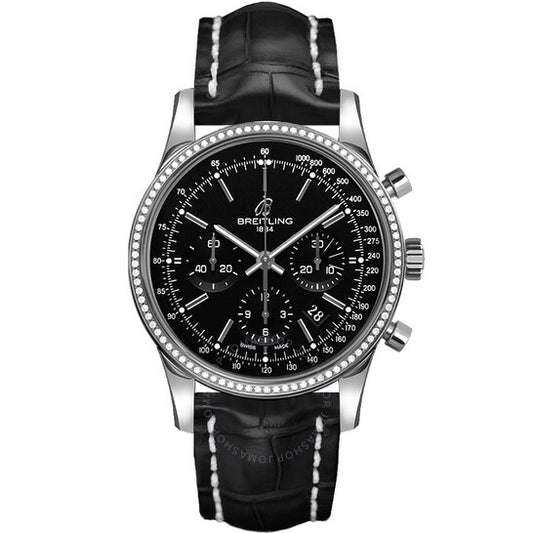 Breitling, Transocean Chronograph Automatic Chronometer Black Dial Men's Watch