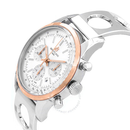 Breitling, Transocean Chronograph Automatic Chronometer Silver Dial Men's Watch