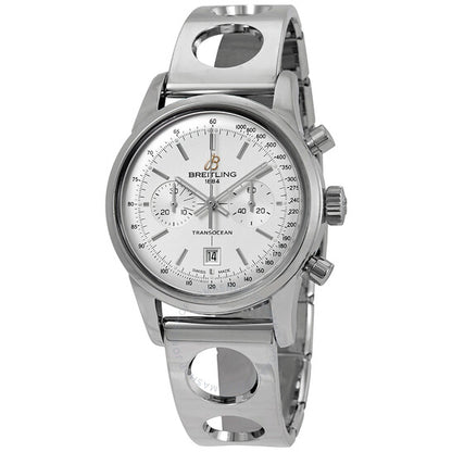 Breitling, Transocean Chronograph Automatic Silver Dial Men's Watch A4131012/G757SS
