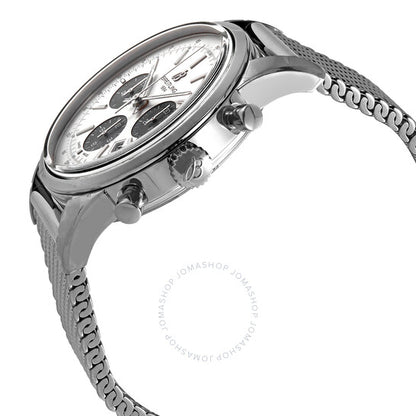 ساعة بريتلينغ ترانس أوشن كرونوغراف أوتوماتيكية للرجال بمينا فضي