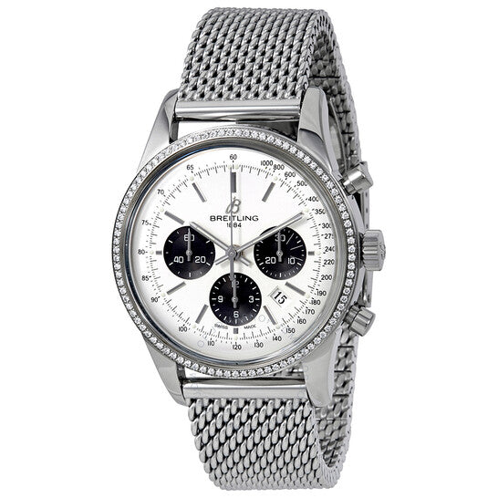Breitling, Transocean Chronograph Silver Dial Men's Watch AB015253-G724SS
