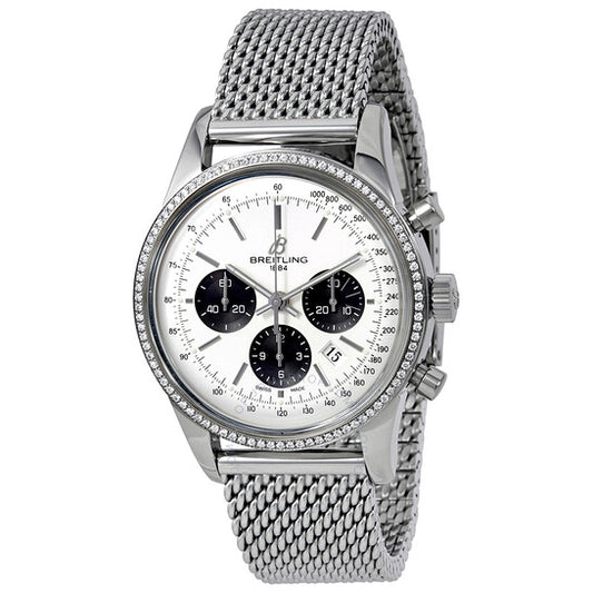 Breitling, Transocean Chronograph Silver Dial Men's Watch AB015253-G724SS
