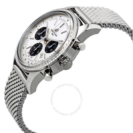 Breitling, Transocean Chronograph Silver Dial Men's Watch AB015253-G724SS