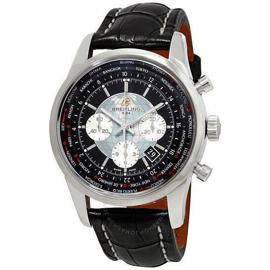 Breitling, Transocean Chronograph Unitime Black Dial Automatic Men's Watch