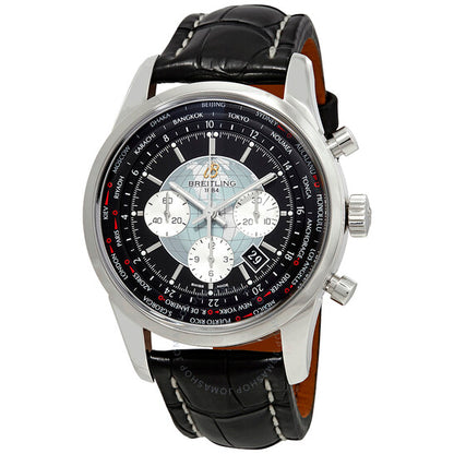 Breitling, Transocean Chronograph Unitime Black Dial Automatic Men's Watch