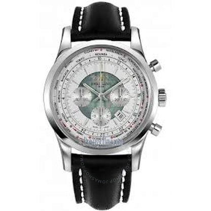 Breitling, Transocean Chronograph Unitime Silver Dial Men's Watch AB0510U0-A732BKLT