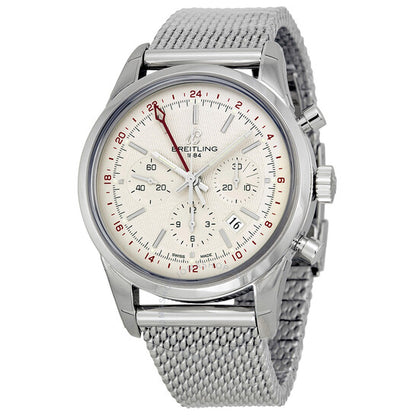 Breitling, Transocean Chronograph Ivory Dial Men's Watch AB045112-G772SS