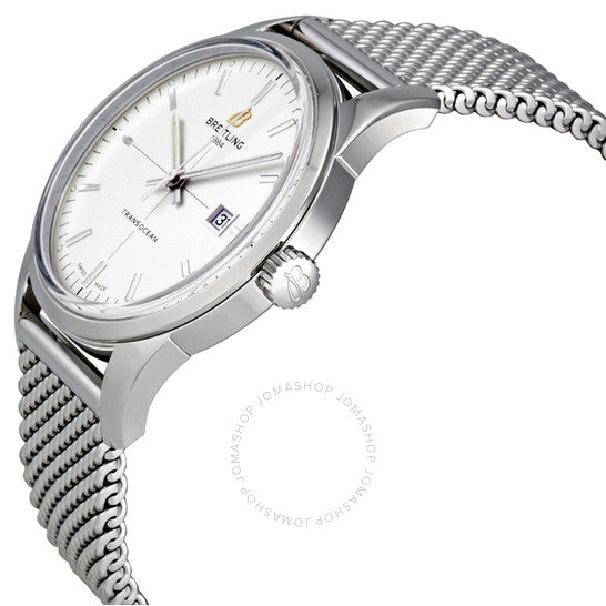 Breitling, Transocean Mercury Silver Dial Automatic Steel Men's Watch