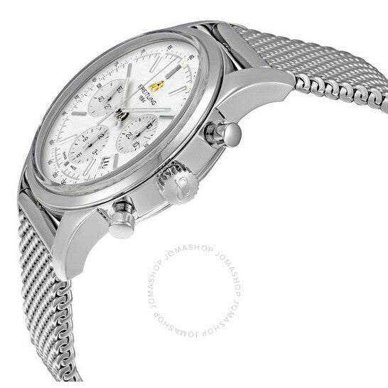 Breitling, Transocean Silver Dial Chronograph Men's Watch AB015112-G715SS