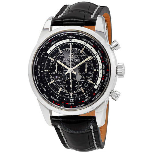 Breitling, Transocean Unitime World Time Chronograph Automatic Chronometer Black Dial Men's Watch