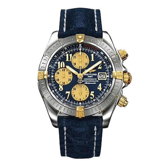 Breitling, Windrider Chronomat Evolution 18kt Yellow Gold Steel Blue Men's Watch B1335611-C648BLLT