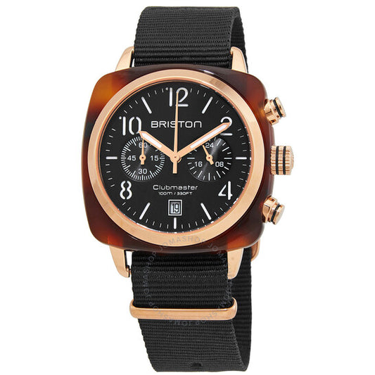 Briston, Clubmaster Chronograph Quartz Black Dial Men's Watch
