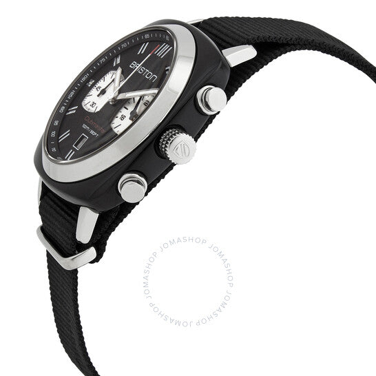 ساعة بريستون كلوب ماستر كرونوغراف كوارتز للرجال بمينا سوداء