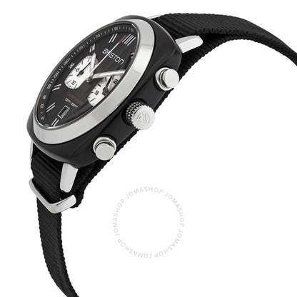 ساعة بريستون كلوب ماستر كرونوغراف كوارتز للرجال بمينا سوداء