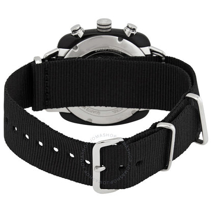 ساعة بريستون كلوب ماستر كرونوغراف كوارتز للرجال بمينا سوداء