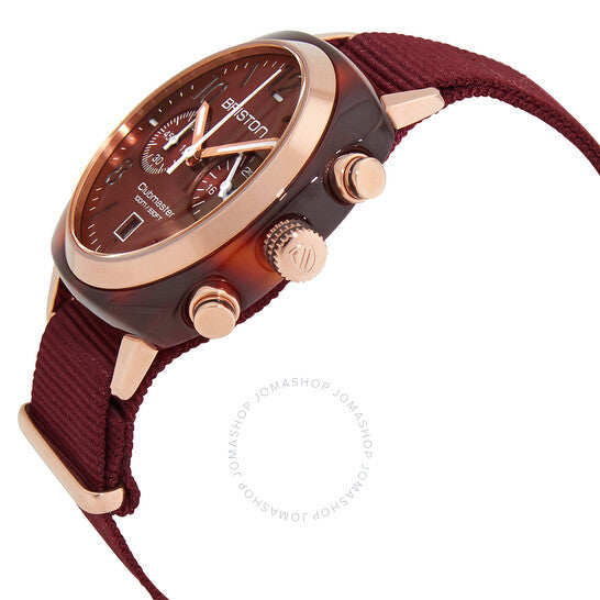 ساعة بريستون كلوب ماستر كرونوغراف كوارتز للرجال بمينا أحمر