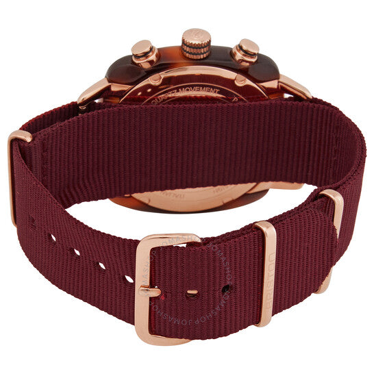 ساعة بريستون كلوب ماستر كرونوغراف كوارتز للرجال بمينا أحمر