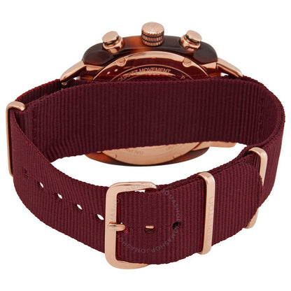 ساعة بريستون كلوب ماستر كرونوغراف كوارتز للرجال بمينا أحمر