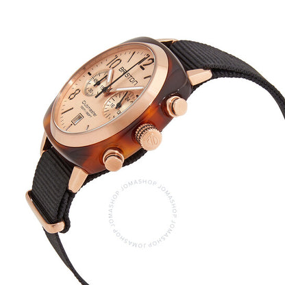 Briston, Clubmaster Chronograph Quartz Rose Dial Men's Watch