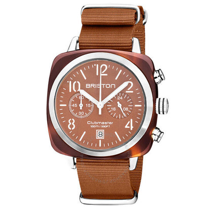 Briston, Clubmaster Classic Chronograph Quartz Brown Dial Men's Watch