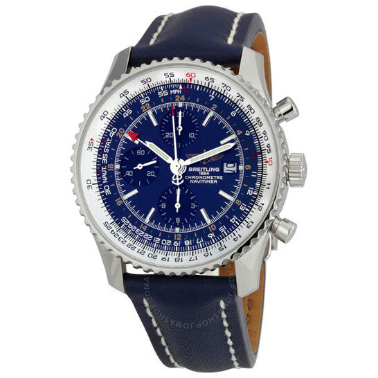 Breitling, Navitimer World Blue Dial Strap Watch A2432212-C561BLLD
