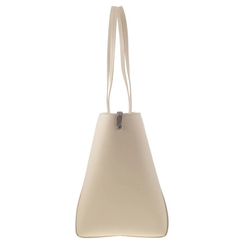 Avorio Leather Structured Tote Bag