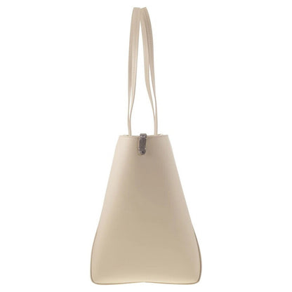 Avorio Leather Structured Tote Bag