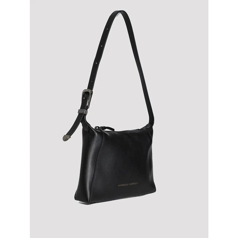 Black Leather Shoulder Bag