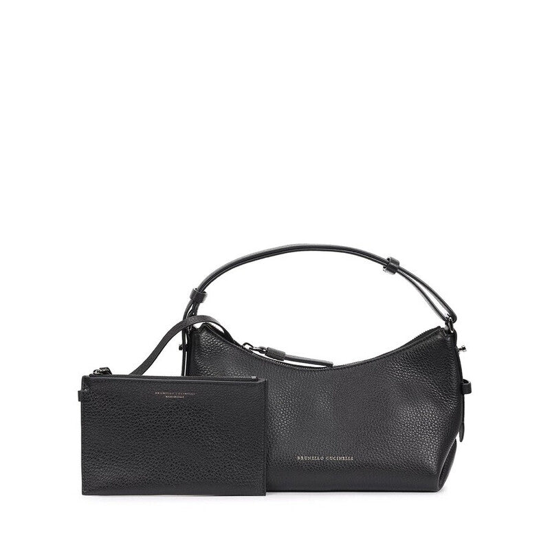 Black Leather Shoulder Bag
