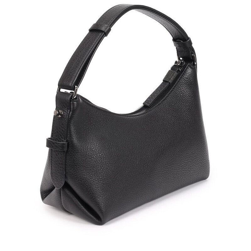 Black Leather Shoulder Bag