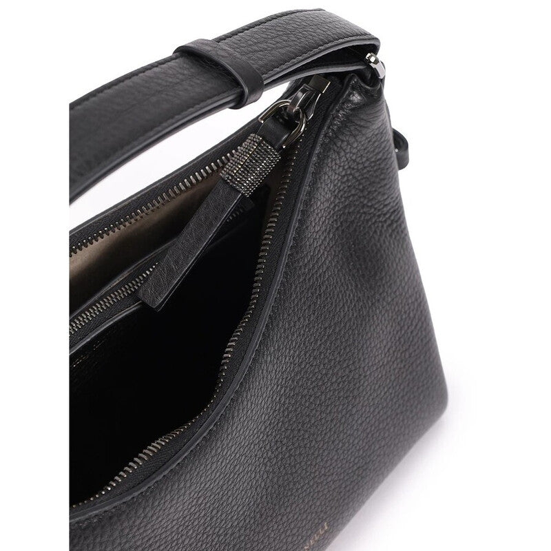 Black Leather Shoulder Bag