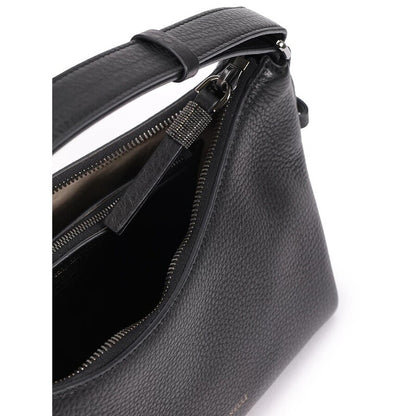 Black Leather Shoulder Bag