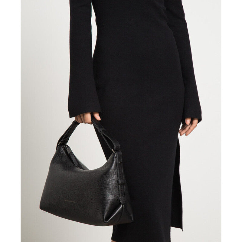 Black Leather Shoulder Bag